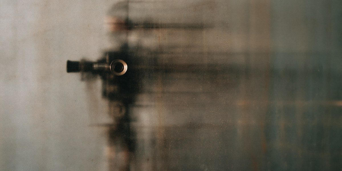 Blurred silhouette of a film camera, film still